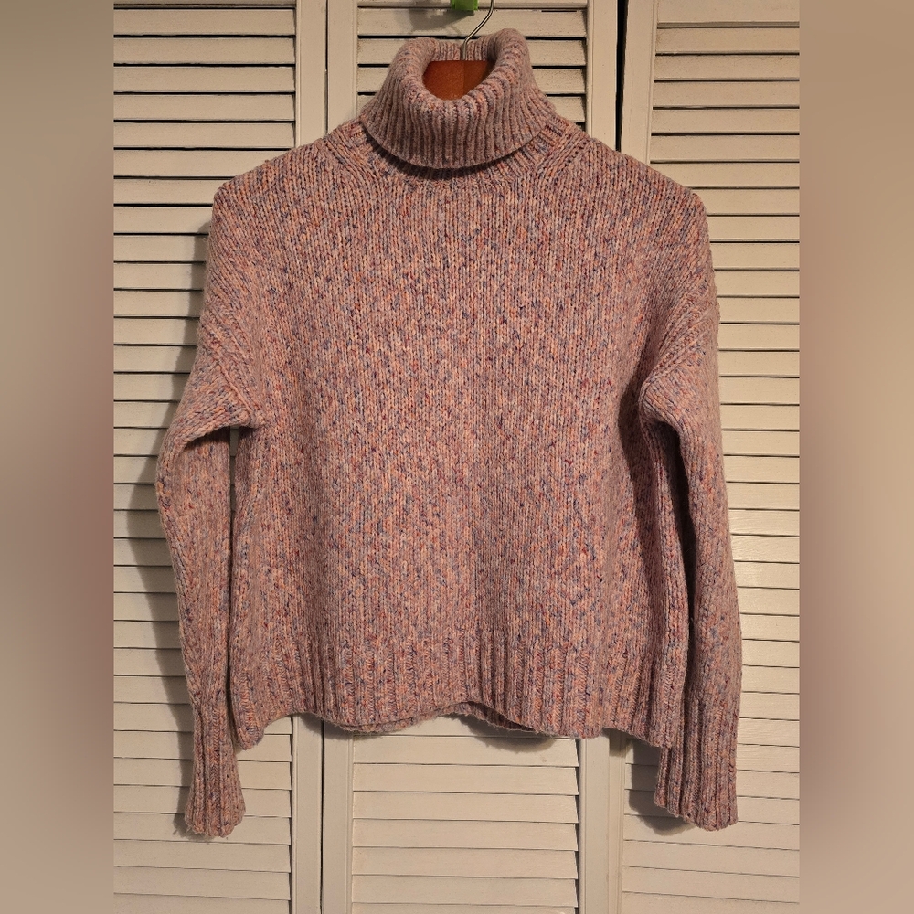 LOFT Wool Blend Turtleneck Sweater